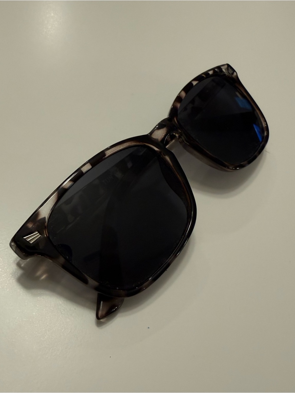 TIJN Polarized Classic Square Sunglasses - Gray Leopard Tortoise Frame